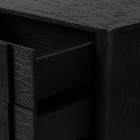 Pollard Media Console - Brushed Ebony Oak