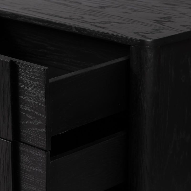 Pollard Media Console - Brushed Ebony Oak