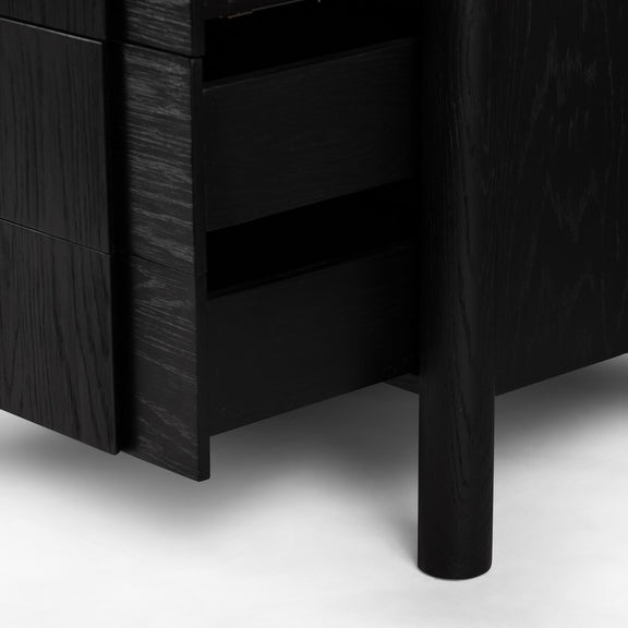 Pollard Media Console - Brushed Ebony Oak