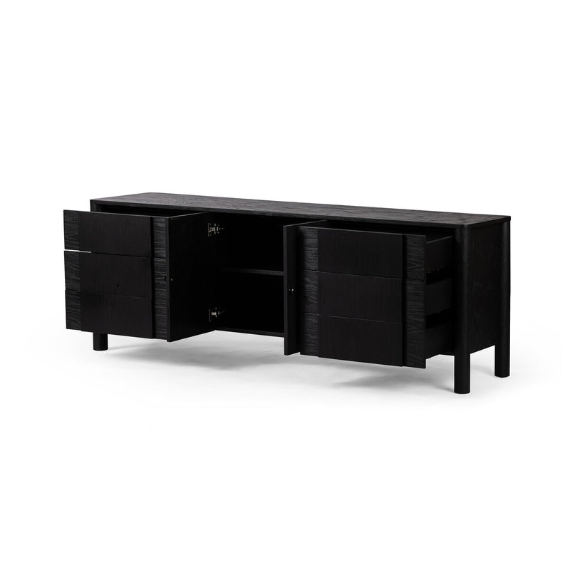 Pollard Media Console - Brushed Ebony Oak