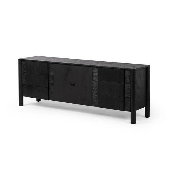 Pollard Media Console - Brushed Ebony Oak
