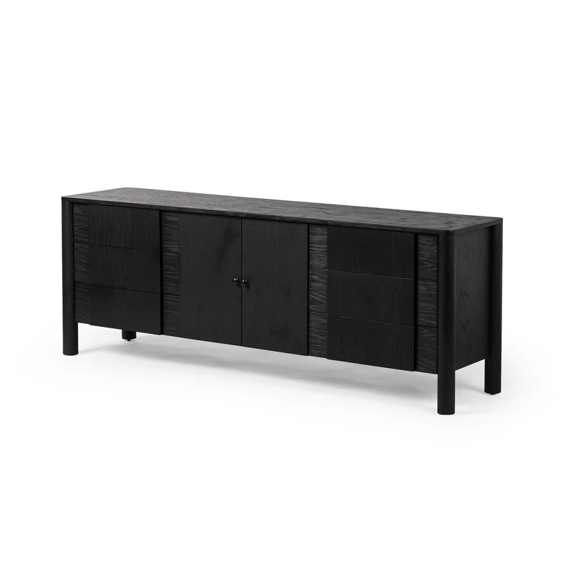 Pollard Media Console - Brushed Ebony Oak