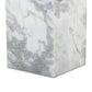Modern Marble Pedestal - White & Grey Speckled Marble