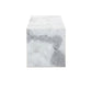 Modern Marble Pedestal - White & Grey Speckled Marble