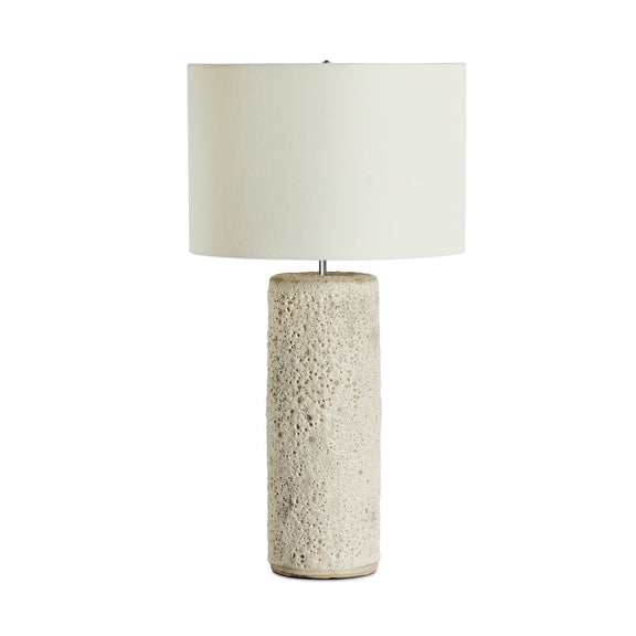 Ozer Table Lamp - Reactive White Glaze