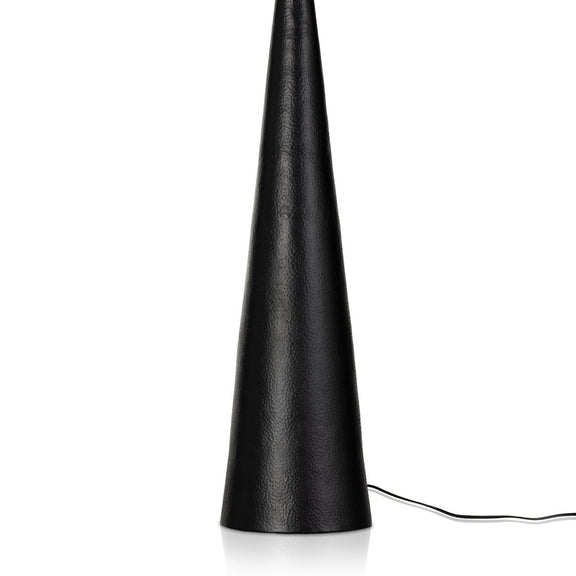 Ziggy Floor Lamp - Hammered Black Aluminum