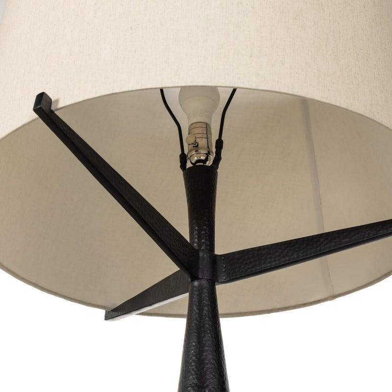 Ziggy Floor Lamp - Hammered Black Aluminum