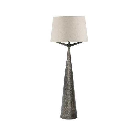 Ziggy Floor Lamp - Hammered Smoked Nickel