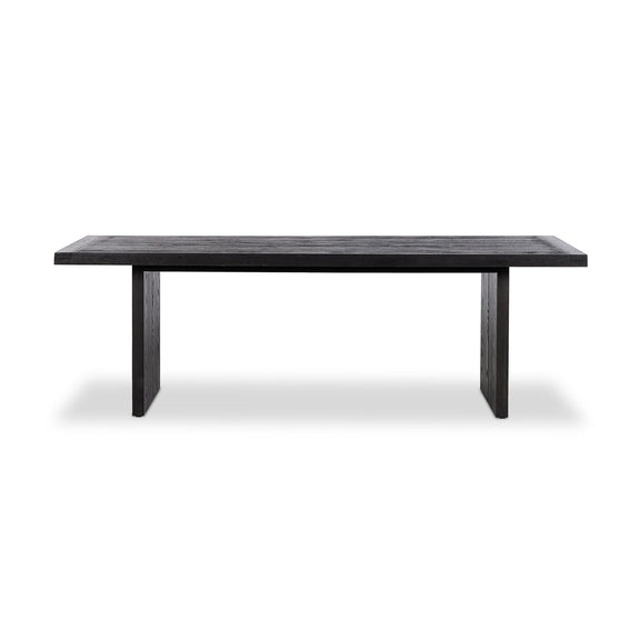 Warby Dining Table - Worn Black Oak