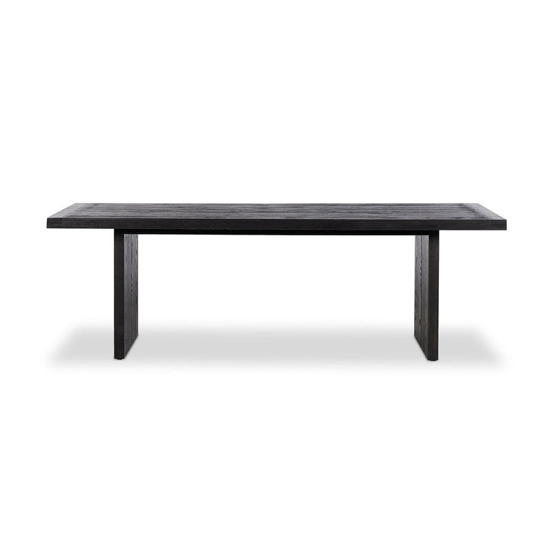 Warby Dining Table - Worn Black Oak