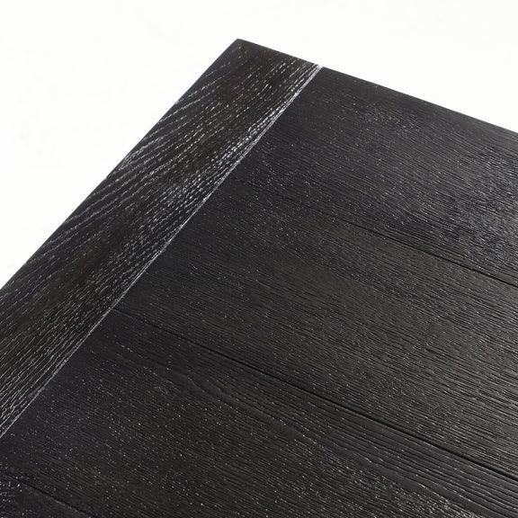 Warby Dining Table - Worn Black Oak