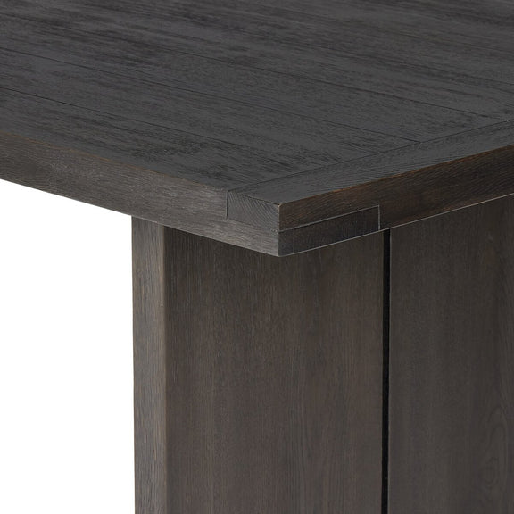 Warby Dining Table - Worn Black Oak