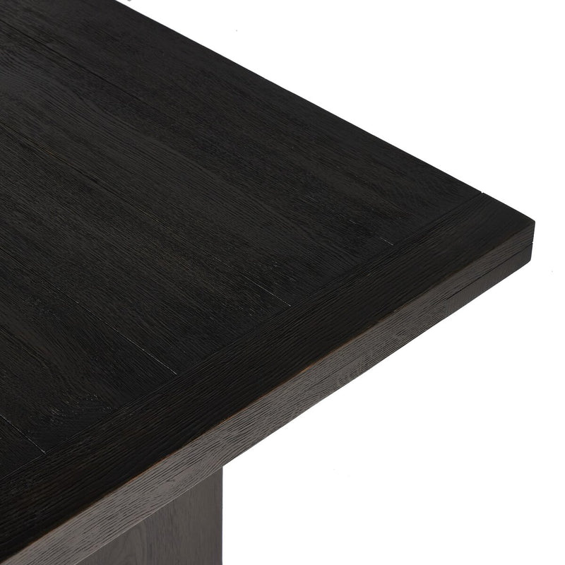 Warby Dining Table - Worn Black Oak