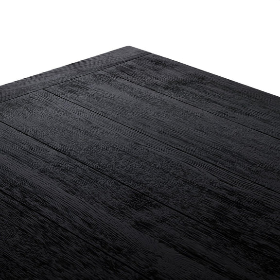 Warby Dining Table - Worn Black Oak