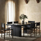 Warby Dining Table - Worn Black Oak
