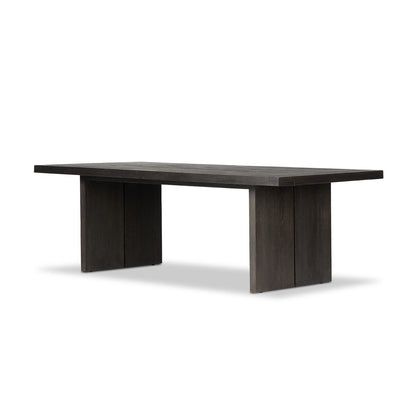 Warby Dining Table - Worn Black Oak