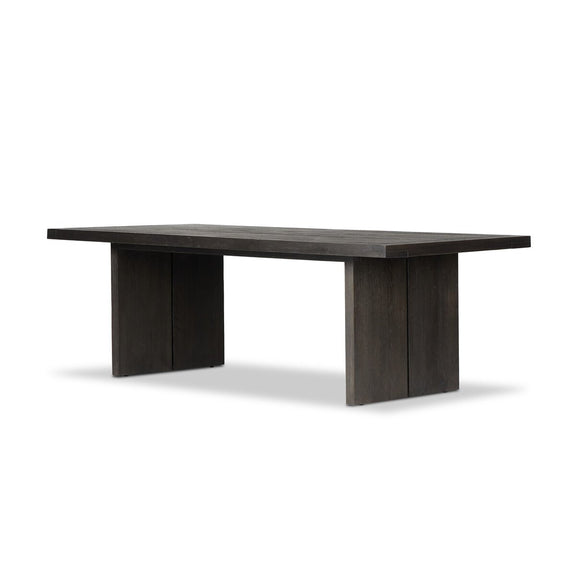 Warby Dining Table - Worn Black Oak