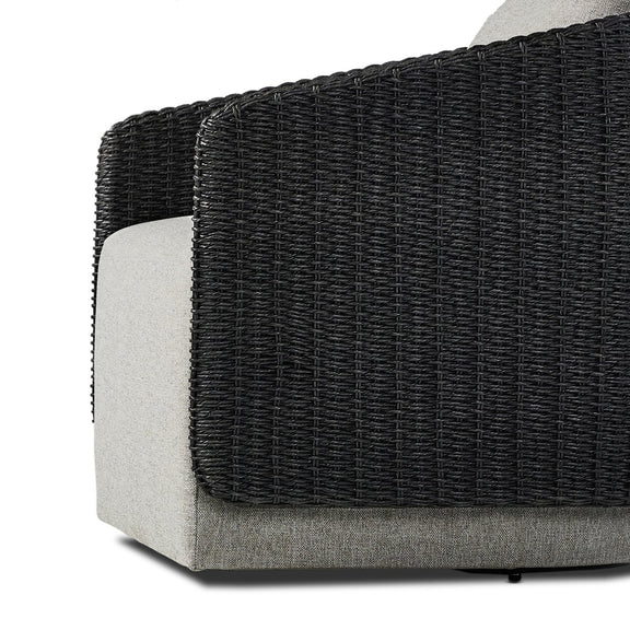 Maven Outdoor Swivel Chair - Faux Black Hyacinth