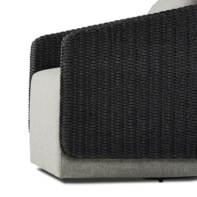 Maven Outdoor Swivel Chair - Faux Black Hyacinth