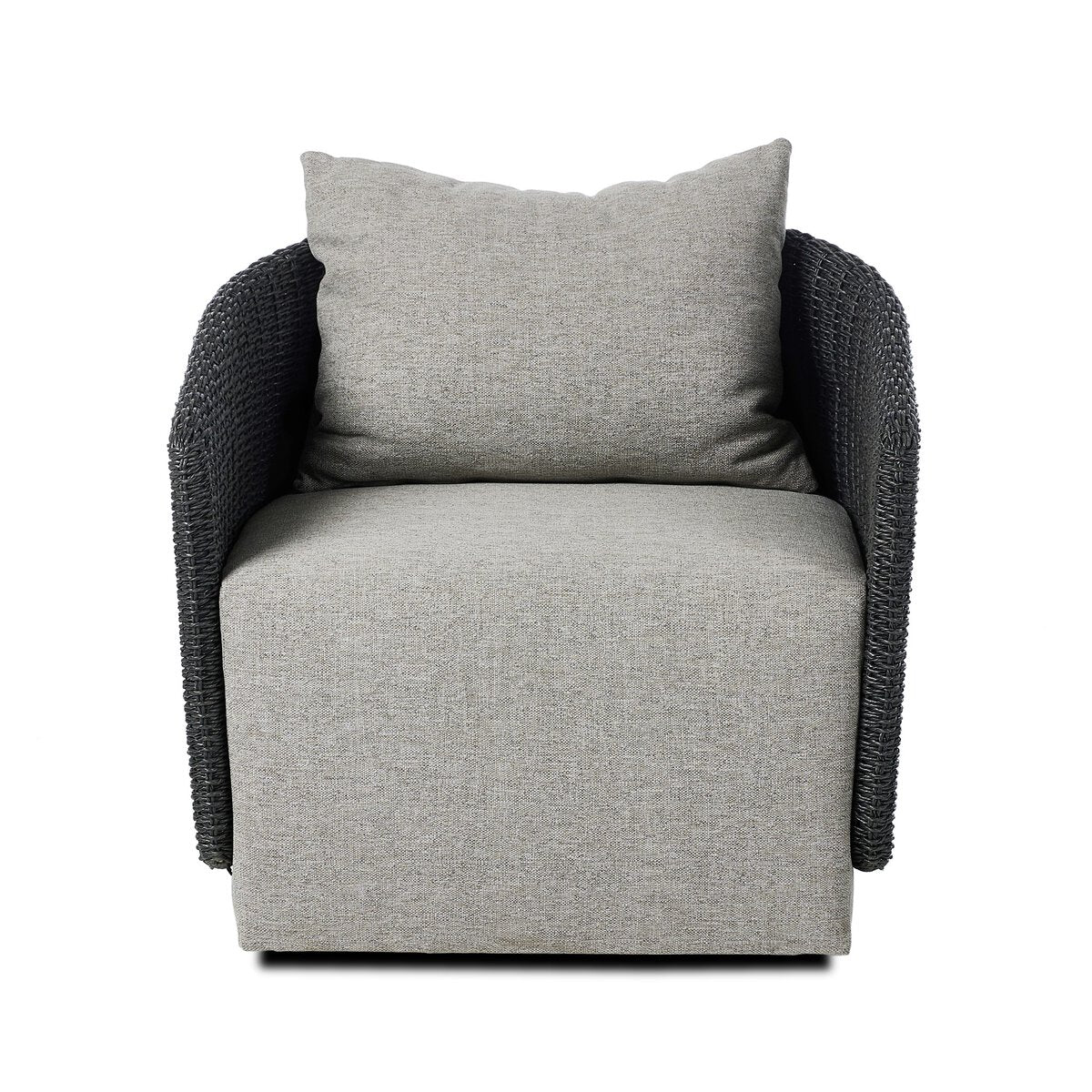 Maven Outdoor Swivel Chair - Faux Black Hyacinth