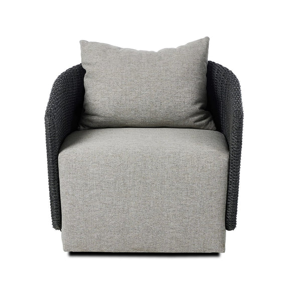 Maven Outdoor Swivel Chair - Faux Black Hyacinth