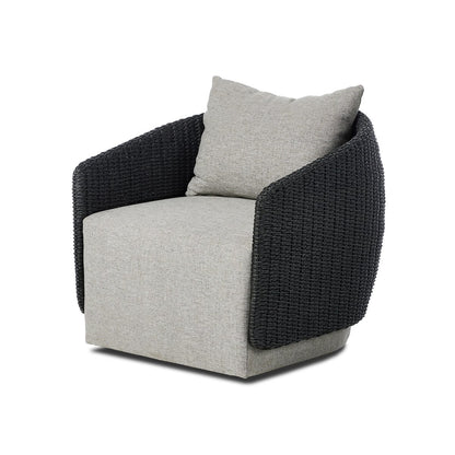 Maven Outdoor Swivel Chair - Faux Black Hyacinth