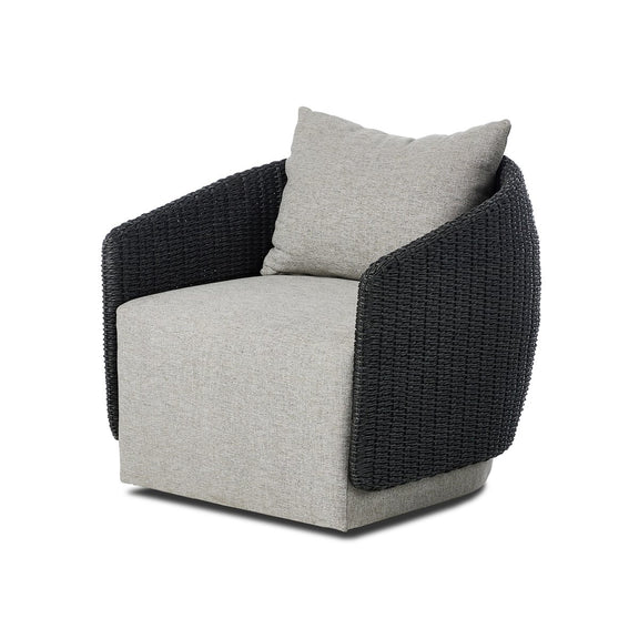 Maven Outdoor Swivel Chair - Faux Black Hyacinth