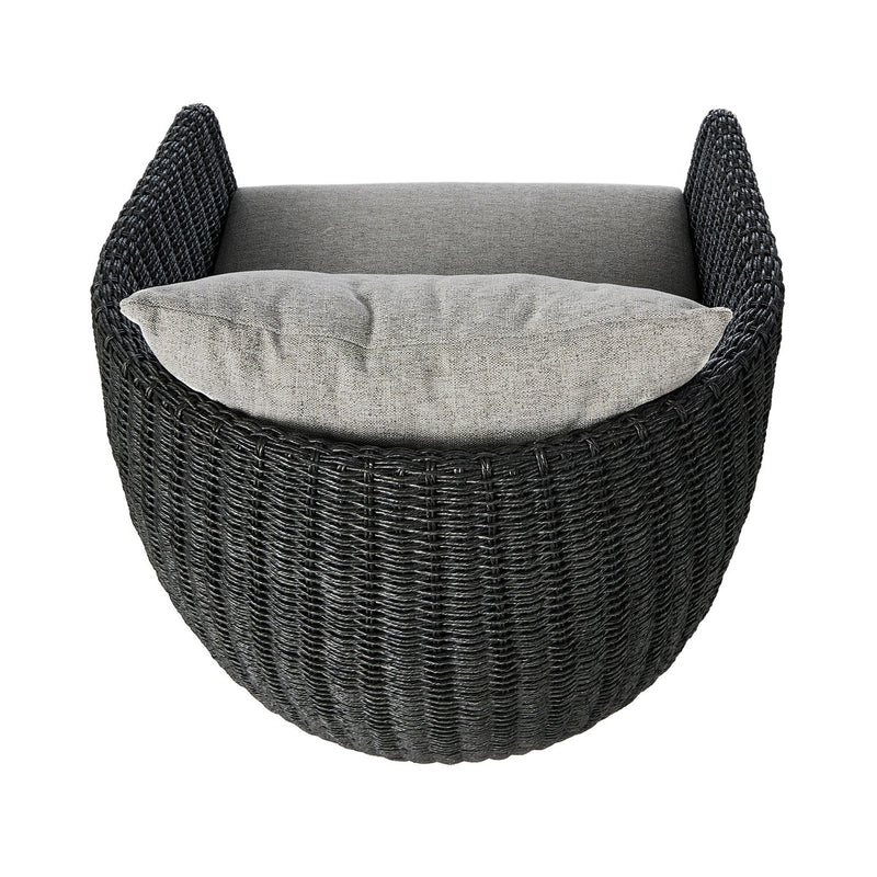 Maven Outdoor Swivel Chair - Faux Black Hyacinth