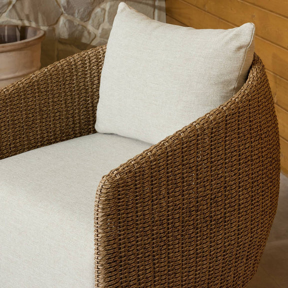 Maven Outdoor Swivel Chair - Faux Dark Hyacinth