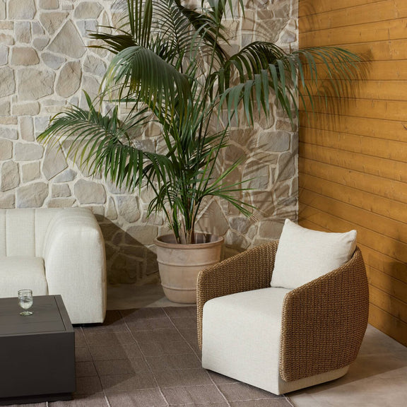 Maven Outdoor Swivel Chair - Faux Dark Hyacinth