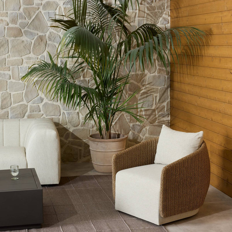 Maven Outdoor Swivel Chair - Faux Dark Hyacinth