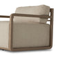 Stroud Outdoor Swivel Chair - Washed Brown-fsc