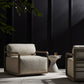 Stroud Outdoor Swivel Chair - Washed Brown-fsc