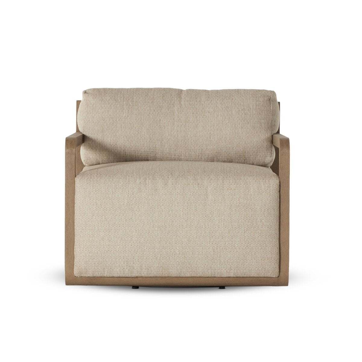 Stroud Outdoor Swivel Chair - Washed Brown-fsc