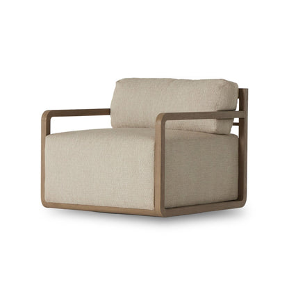 Stroud Outdoor Swivel Chair - Washed Brown-fsc