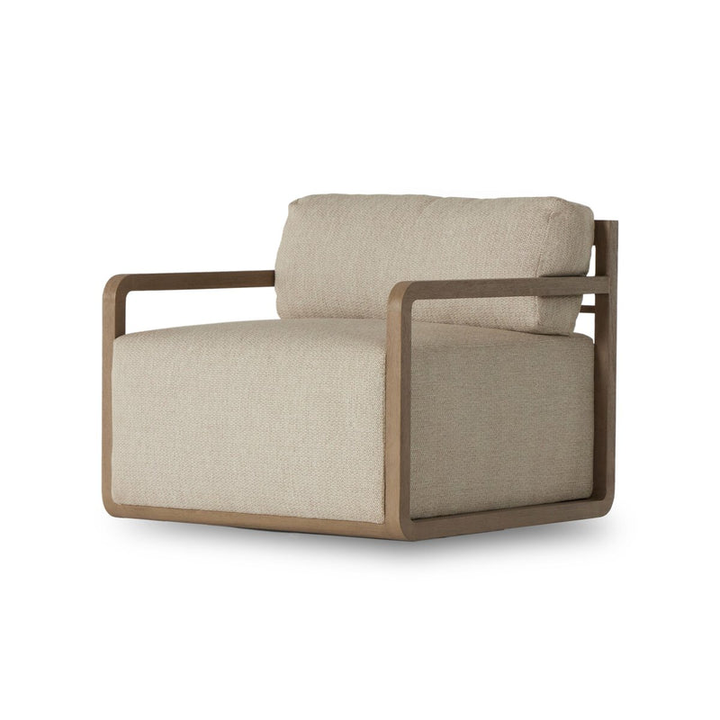 Stroud Outdoor Swivel Chair - Washed Brown-fsc