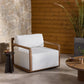 Stroud Outdoor Swivel Chair - Stained Toasted Brown-fsc