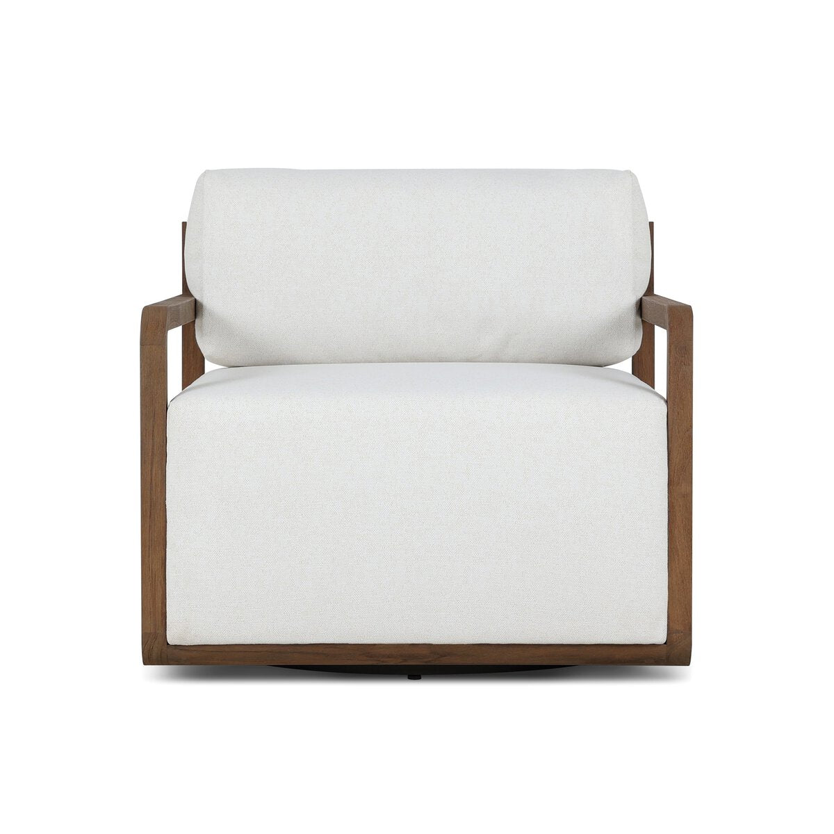 Stroud Outdoor Swivel Chair - Stained Toasted Brown-fsc