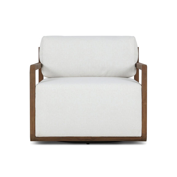 Stroud Outdoor Swivel Chair - Stained Toasted Brown-fsc