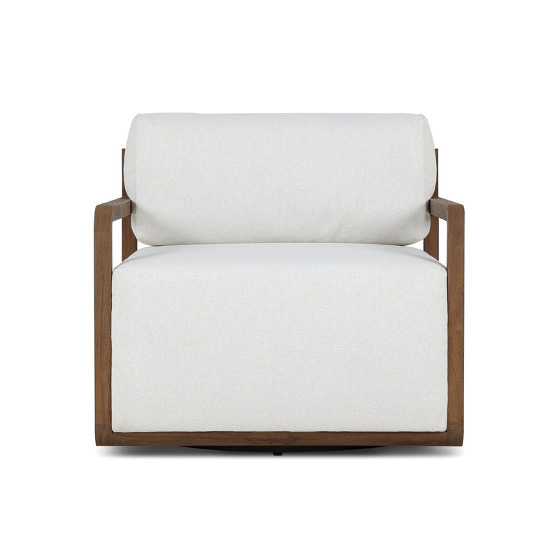 Stroud Outdoor Swivel Chair - Stained Toasted Brown-fsc