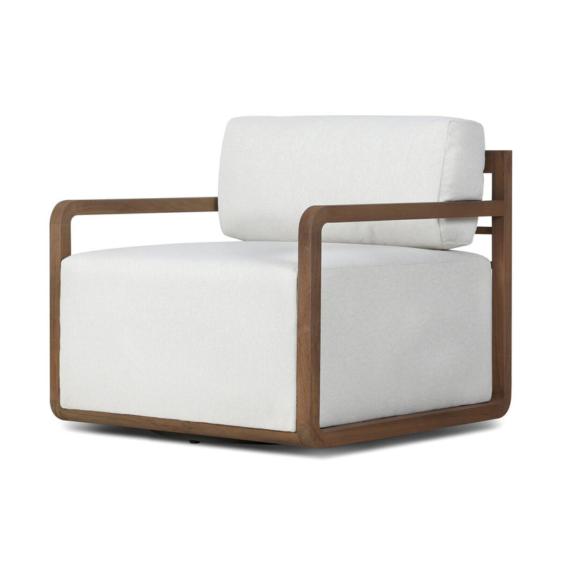 Stroud Outdoor Swivel Chair - Stained Toasted Brown-fsc