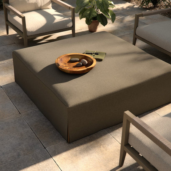 Laskin Outdoor Ottoman - Alessi Fawn