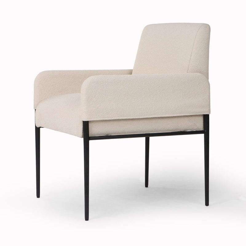 Brickel Dining Armchair - Fiqa Boucle Light Taupe
