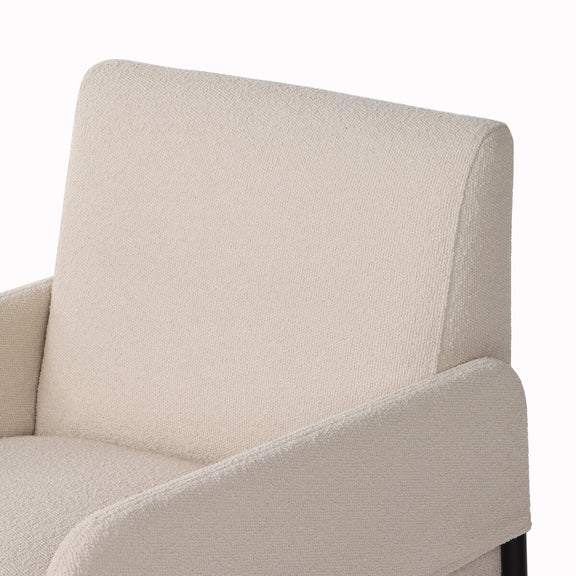 Brickel Dining Armchair - Fiqa Boucle Light Taupe