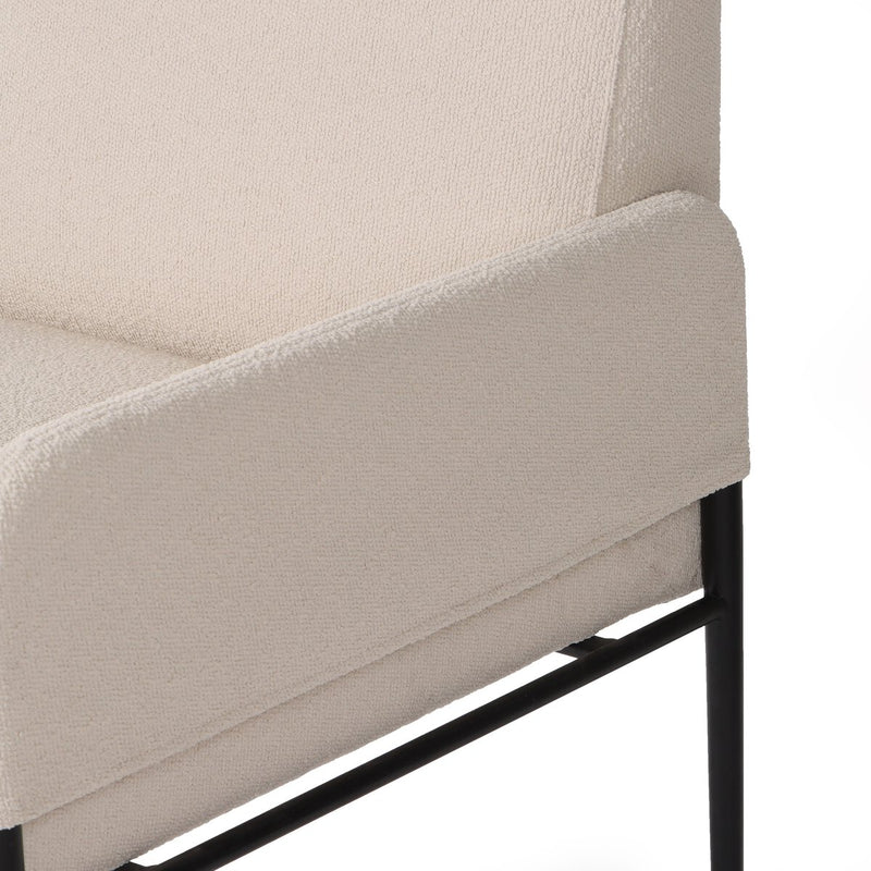 Brickel Dining Armchair - Fiqa Boucle Light Taupe