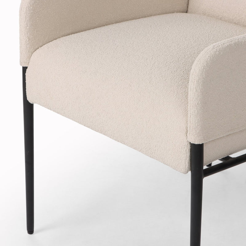 Brickel Dining Armchair - Fiqa Boucle Light Taupe