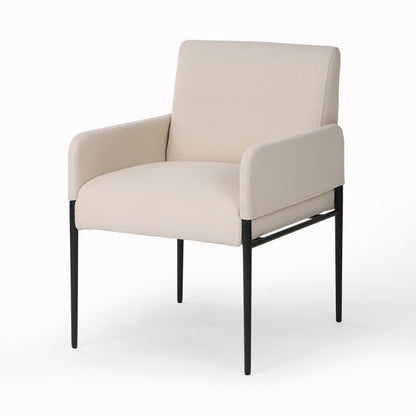 Brickel Dining Armchair - Fiqa Boucle Light Taupe