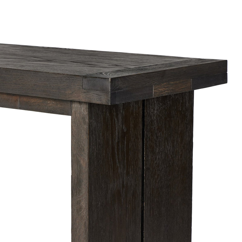 Warby Console Table - Worn Black Veneer
