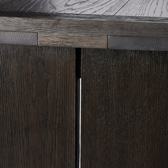 Warby Console Table - Worn Black Veneer