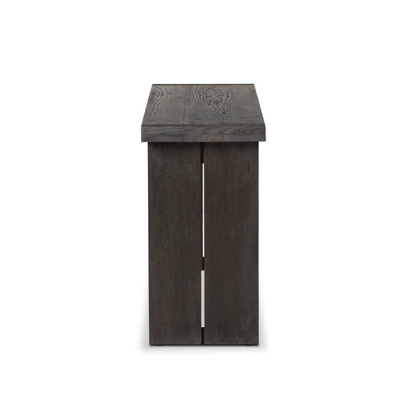Warby Console Table - Worn Black Veneer